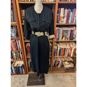 Gestuz Women’s EU 34 U.S. 8 Black Loraghz Belted Midi Dress